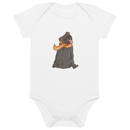 Lächeln garantiert: Bio Baumwoll Baby Body mit herzerwärmendem Frenchie Comic Design! - bullogh#
