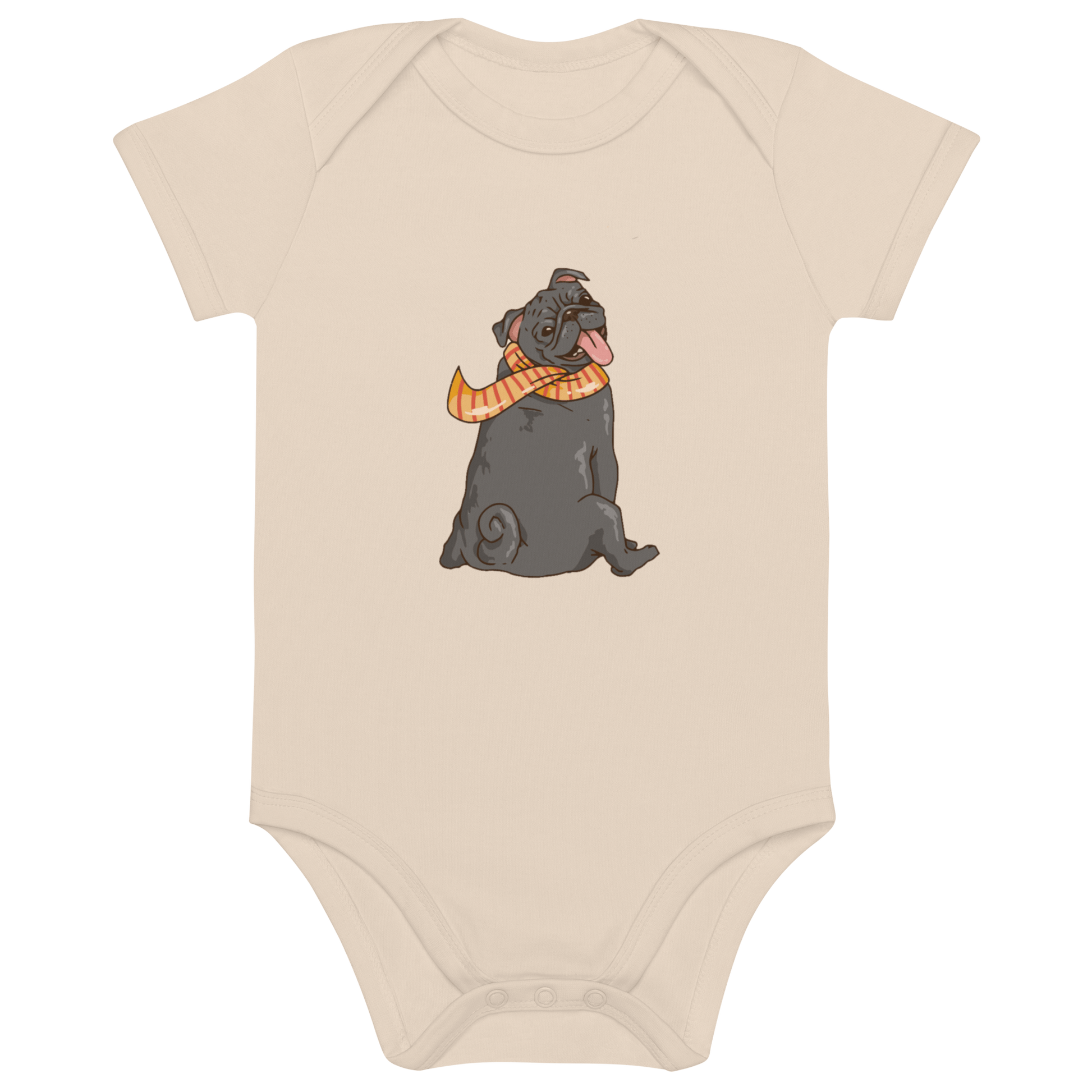 Lächeln garantiert: Bio Baumwoll Baby Body mit herzerwärmendem Frenchie Comic Design! - bullogh#