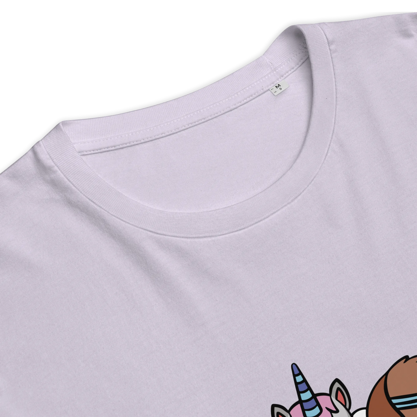 Bio-Baumwolle Schlafshirt – Offizielles Schlafanzug T-Shirt für Langschläfer mit Hund, Katze und Einhorn Design