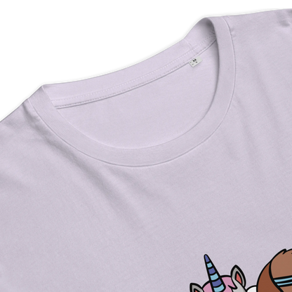 Bio-Baumwolle Schlafshirt – Offizielles Schlafanzug T-Shirt für Langschläfer mit Hund, Katze und Einhorn Design
