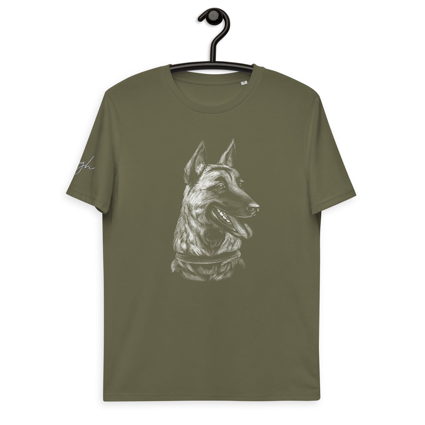 Bio Baumwoll T-Shirt mit Malinois Motiv - Nachhaltige Mode für Hunde Fans