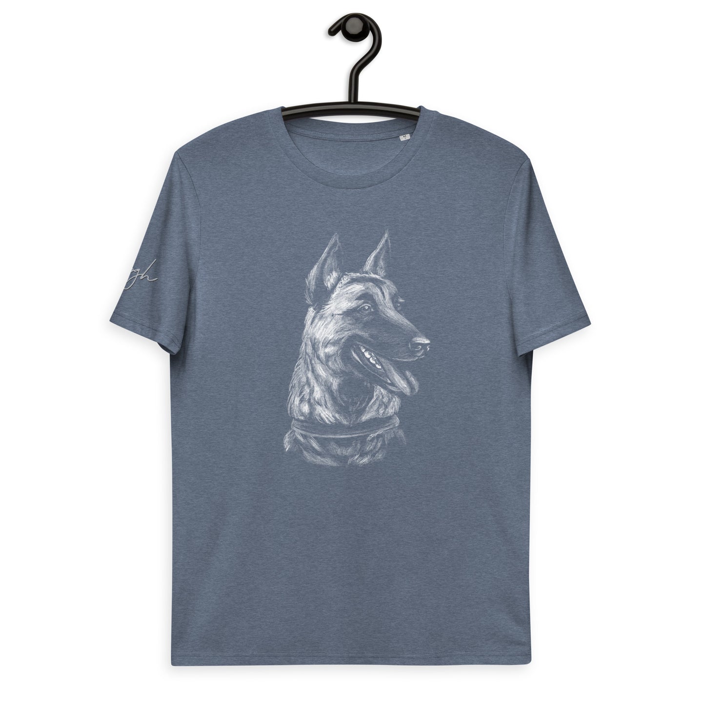 Bio Baumwoll T-Shirt mit Malinois Motiv - Nachhaltige Mode für Hunde Fans