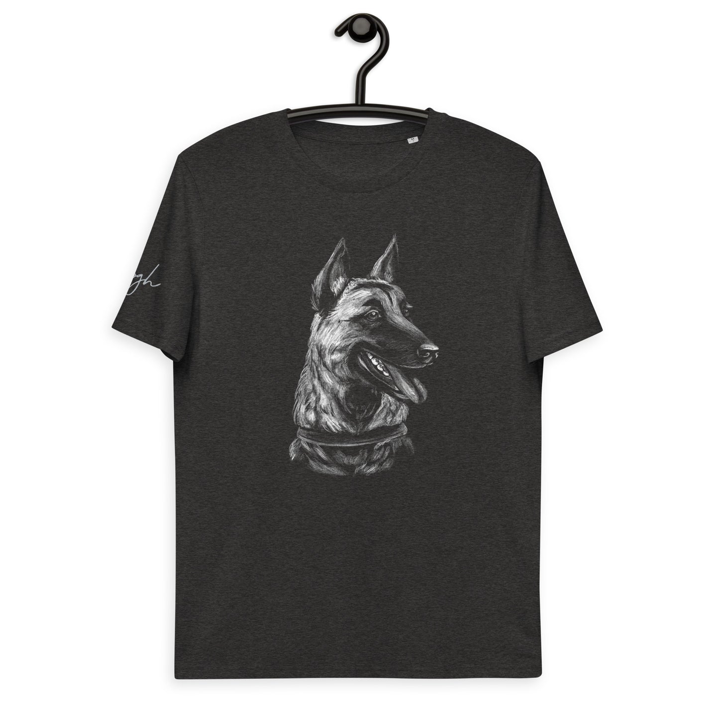 Bio Baumwoll T-Shirt mit Malinois Motiv - Nachhaltige Mode für Hunde Fans