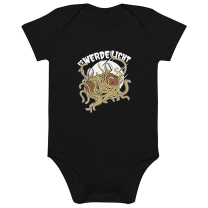 Nachhaltiger Bio Baby Body – Lustiges Spaghetti - Monster - Motiv für umweltbewusste Eltern - bullogh#