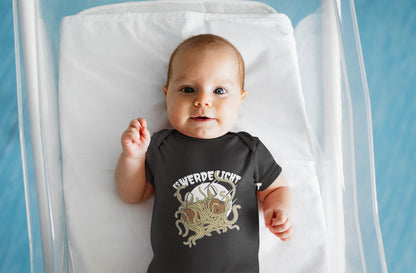 Nachhaltiger Bio Baby Body – Lustiges Spaghetti - Monster - Motiv für umweltbewusste Eltern - bullogh#