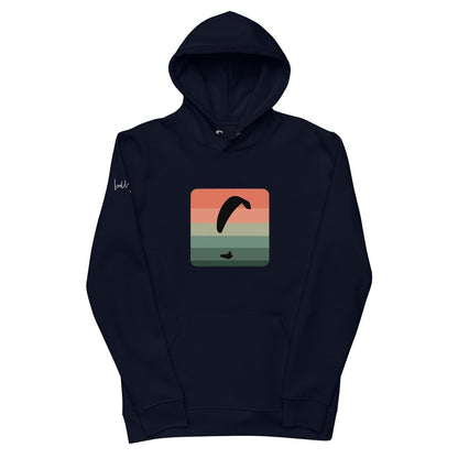 Nachhaltiger Bio - Baumwoll - Hoodie Paragliding Cube 2 – Umweltbewusste Mode für Abenteurer - bullogh#