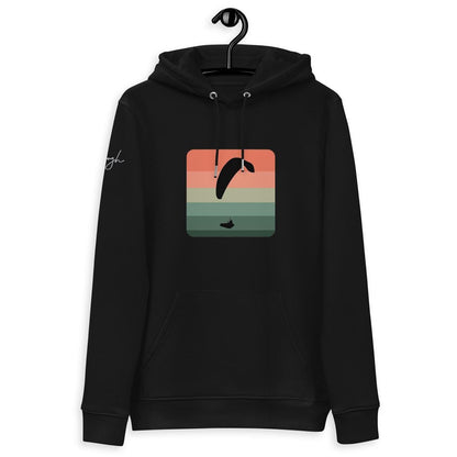 Nachhaltiger Bio - Baumwoll - Hoodie Paragliding Cube 2 – Umweltbewusste Mode für Abenteurer - bullogh#