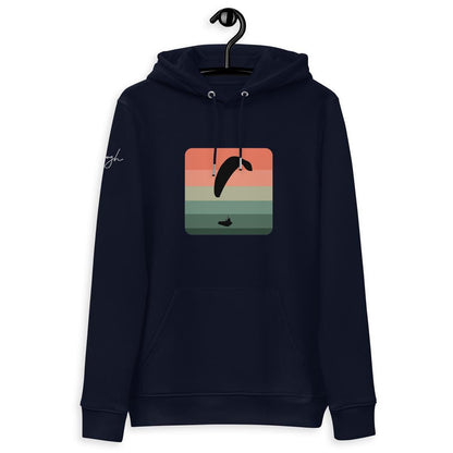Nachhaltiger Bio - Baumwoll - Hoodie Paragliding Cube 2 – Umweltbewusste Mode für Abenteurer - bullogh#