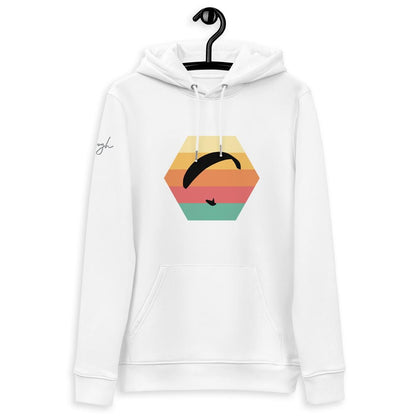 Nachhaltiger Bio - Baumwoll - Hoodie Paragliding Hexagon v2 für Gleitschirm - Fans - bullogh#
