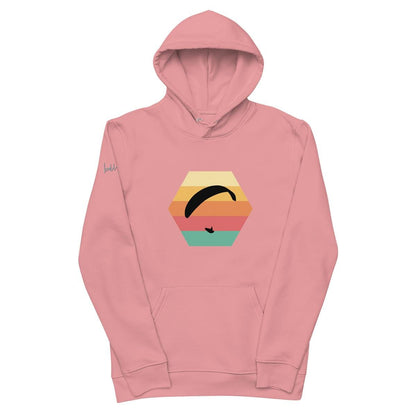 Nachhaltiger Bio - Baumwoll - Hoodie Paragliding Hexagon v2 für Gleitschirm - Fans - bullogh#