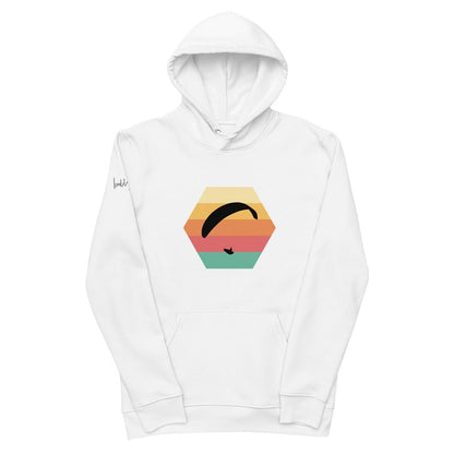 Nachhaltiger Bio - Baumwoll - Hoodie Paragliding Hexagon v2 für Gleitschirm - Fans - bullogh#