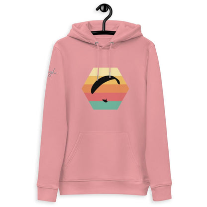 Nachhaltiger Bio - Baumwoll - Hoodie Paragliding Hexagon v2 für Gleitschirm - Fans - bullogh#
