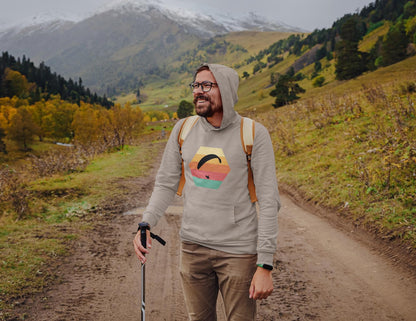 Nachhaltiger Bio - Baumwoll - Hoodie Paragliding Hexagon v2 für Gleitschirm - Fans - bullogh#