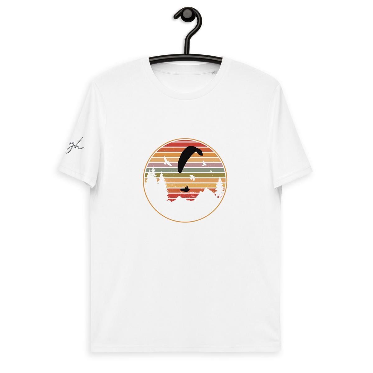 Nachhaltiges Bio - Baumwoll T-Shirt - Paragliding Forest Design | Perfekt für Gleitschirmflieger und Paragliding - Fans - bullogh#