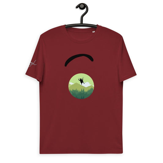 Nachhaltiges Bio T-Shirt für Paragliding - Green Paraglider Design für Outdoor - Liebhaber - bullogh#