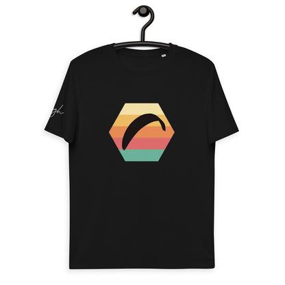 Nachhaltiges Gleitschirm T-Shirt Hexagon V2 - Bio Baumwolle Outfit für Paraglider - bullogh#