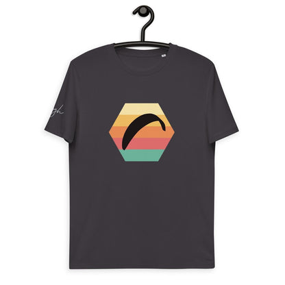Nachhaltiges Gleitschirm T-Shirt Hexagon V2 - Bio Baumwolle Outfit für Paraglider - bullogh#