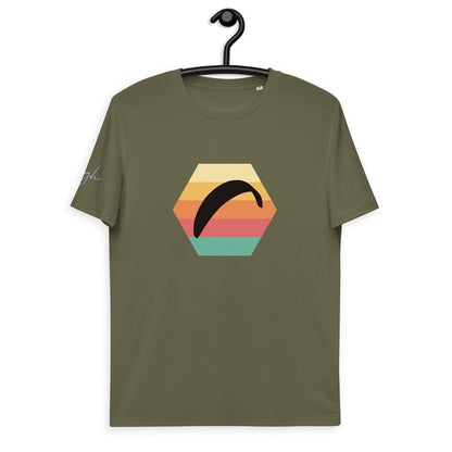 Nachhaltiges Gleitschirm T-Shirt Hexagon V2 - Bio Baumwolle Outfit für Paraglider - bullogh#