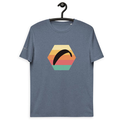 Nachhaltiges Gleitschirm T-Shirt Hexagon V2 - Bio Baumwolle Outfit für Paraglider - bullogh#