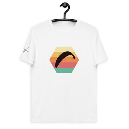 Nachhaltiges Gleitschirm T-Shirt Hexagon V2 - Bio Baumwolle Outfit für Paraglider - bullogh#