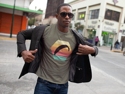 Nachhaltiges Gleitschirm T-Shirt Hexagon V2 - Bio Baumwolle Outfit für Paraglider - bullogh#