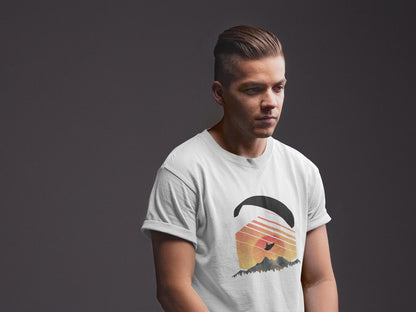 Nachhaltiges Gleitschirm T-Shirt - Wild Life Paraglider Design aus Bio Baumwolle - Trendige Eco - Mode - bullogh#