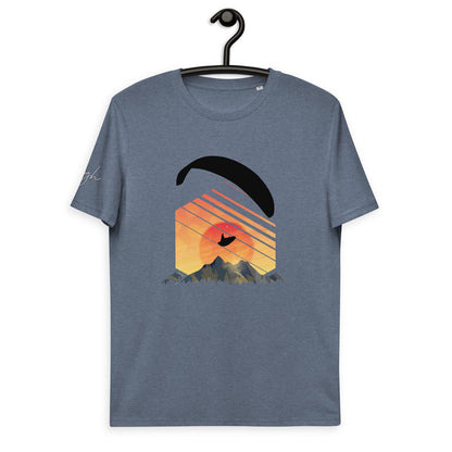 Nachhaltiges Gleitschirm T-Shirt - Wild Life Paraglider Design aus Bio Baumwolle - Trendige Eco - Mode - bullogh#