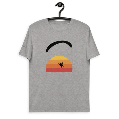 Nachhaltiges Paragliding Shirt - Sunset Fly Design - Hochwertige Bio Baumwolle für Outdoor - Liebhaber - bullogh#