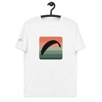 Nachhaltiges Paragliding T-Shirt - Bio Baumwolle mit Cube Design - Unisex Mode für Gleitschirmfans - bullogh#