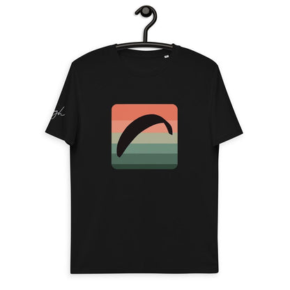 Nachhaltiges Paragliding T-Shirt - Bio Baumwolle mit Cube Design - Unisex Mode für Gleitschirmfans - bullogh#