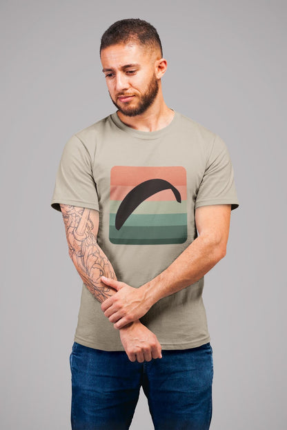 Nachhaltiges Paragliding T-Shirt - Bio Baumwolle mit Cube Design - Unisex Mode für Gleitschirmfans - bullogh#