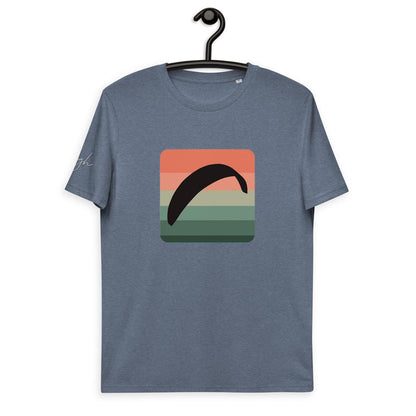 Nachhaltiges Paragliding T-Shirt - Bio Baumwolle mit Cube Design - Unisex Mode für Gleitschirmfans - bullogh#