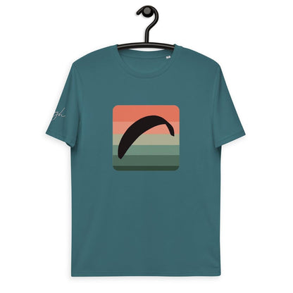 Nachhaltiges Paragliding T-Shirt - Bio Baumwolle mit Cube Design - Unisex Mode für Gleitschirmfans - bullogh#