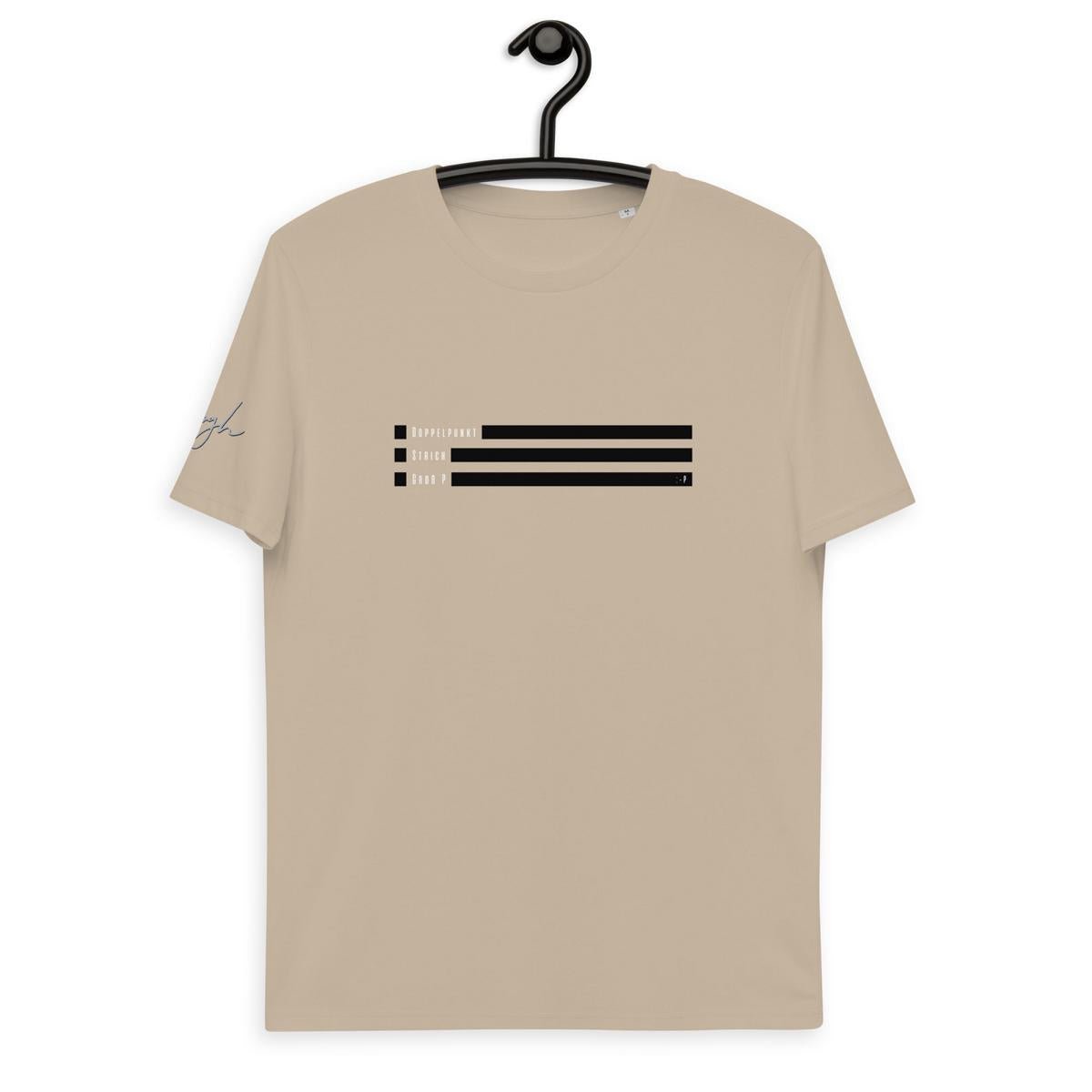 Nachhaltiges T-Shirt mit Smiley Text Groß P - Bio Baumwolle - bullogh#