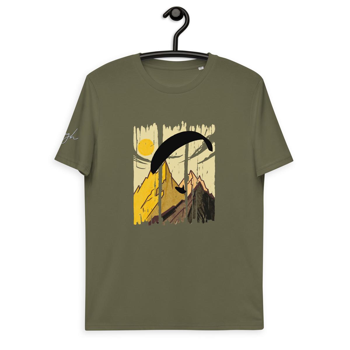 Eco-Friendly T-Shirt mit Gleitschirm Design - Yellow Paraglider für Outdoor-Abenteurer