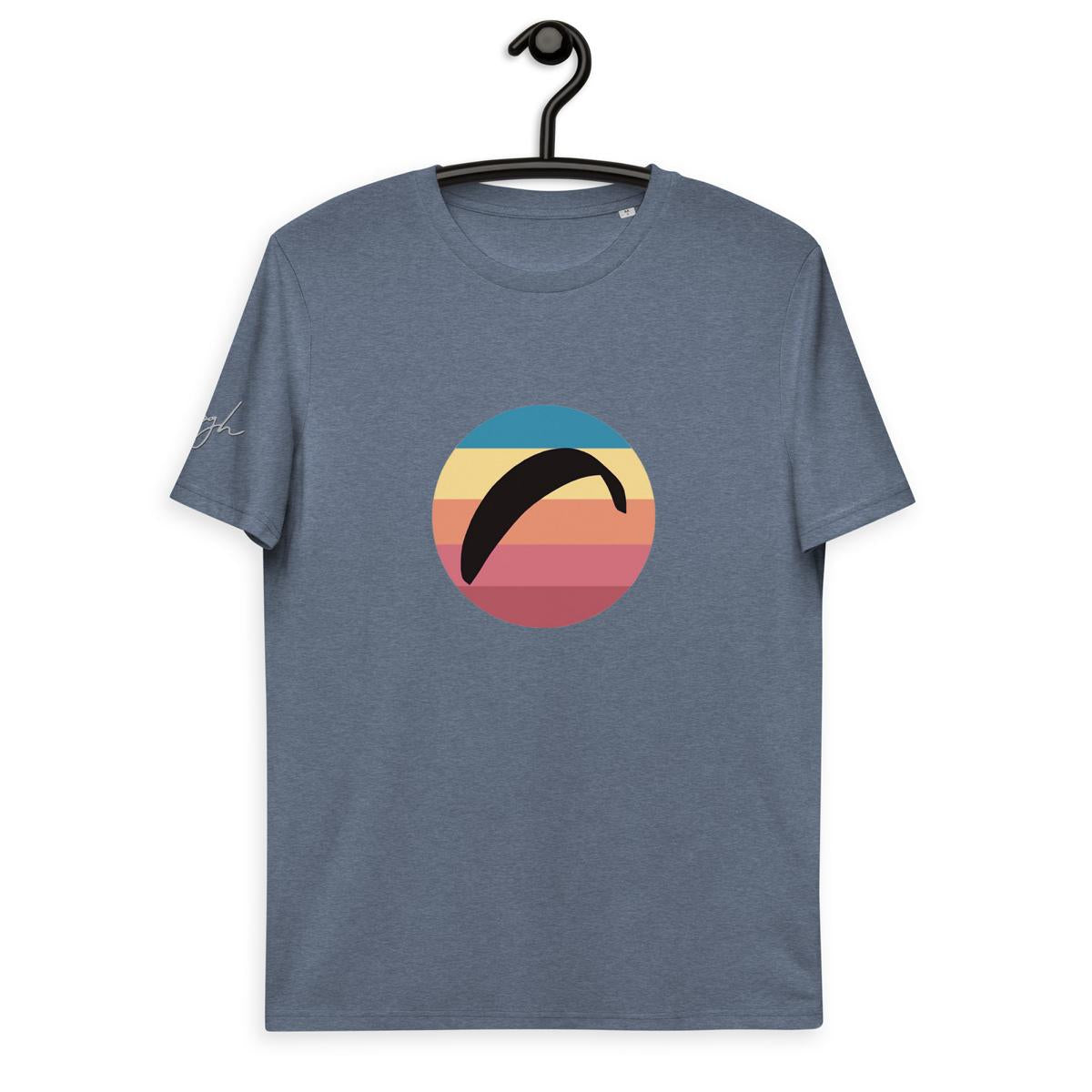 Eco T-Shirt mit Gleitschirm Design - Sun Fall 2 - Ideal für umweltbewusste Paraglider