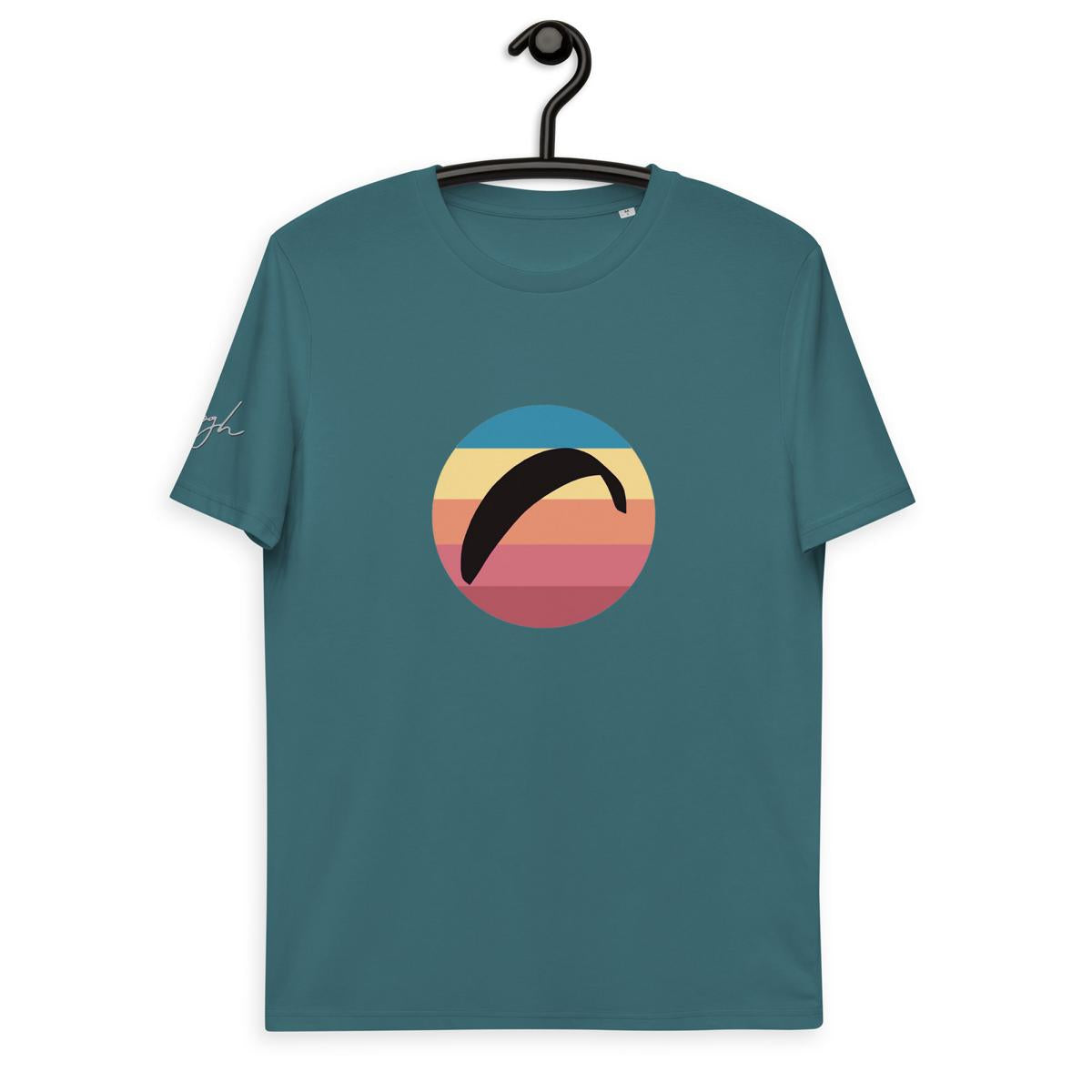 Eco T-Shirt mit Gleitschirm Design - Sun Fall 2 - Ideal für umweltbewusste Paraglider