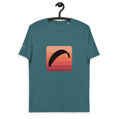 Öko Gleitschirm T-Shirt - Sun Fall Design - Umweltbewusste Kleidung für Paraglider - bullogh#