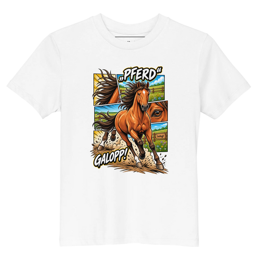 Pferd - Kinder T-Shirt aus Bio Baumwolle