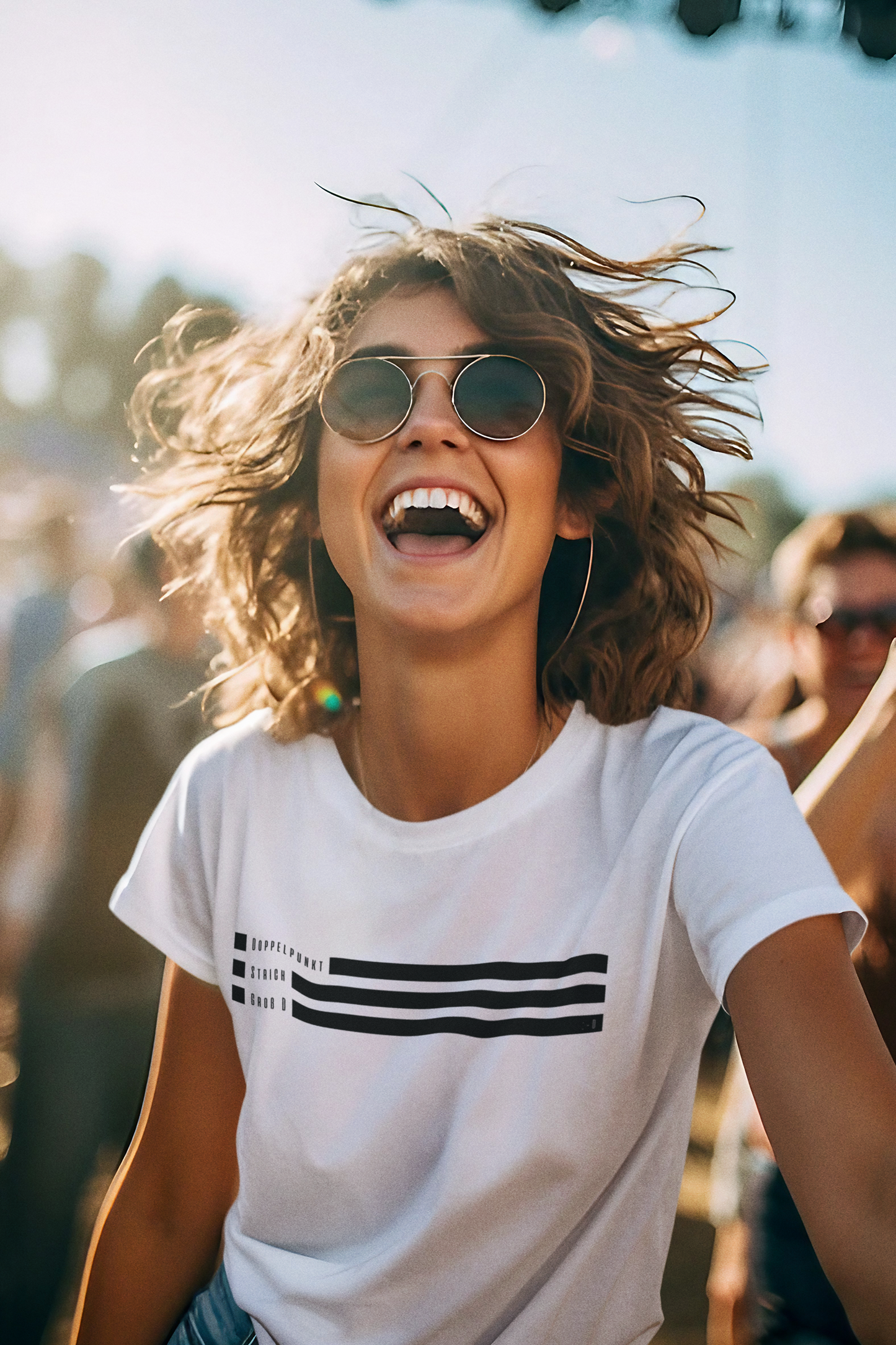 öko t shirt bio baumwolle mit smiley als Text nachhaltig  - bullogh