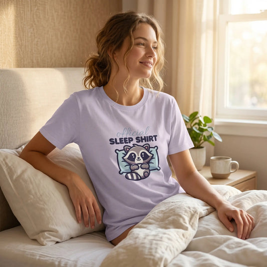 Offizielles Schlafshirt Waschbär – Bio-Baumwolle für Langschläfer