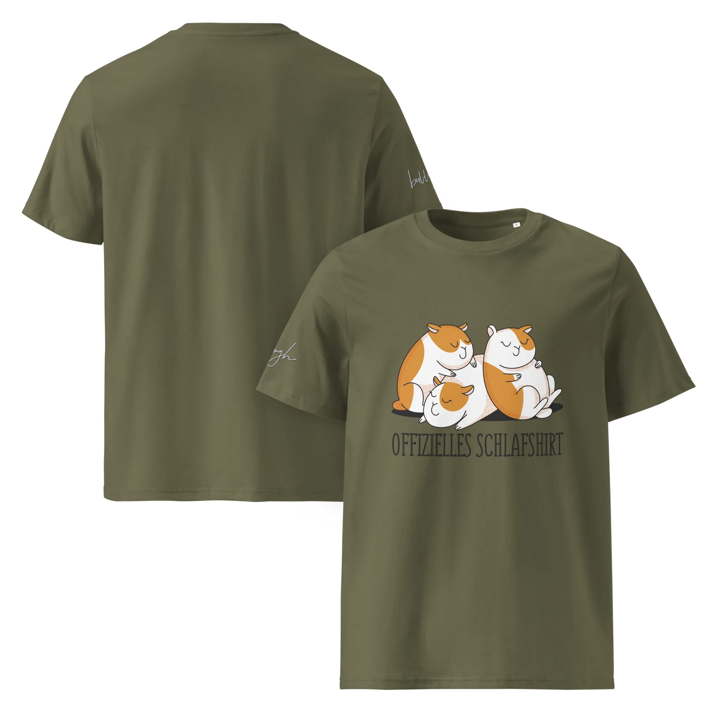 Bequemes Bio Nachthemd mit Hamster Design – Offizielles Schlafshirt für Nachteulen