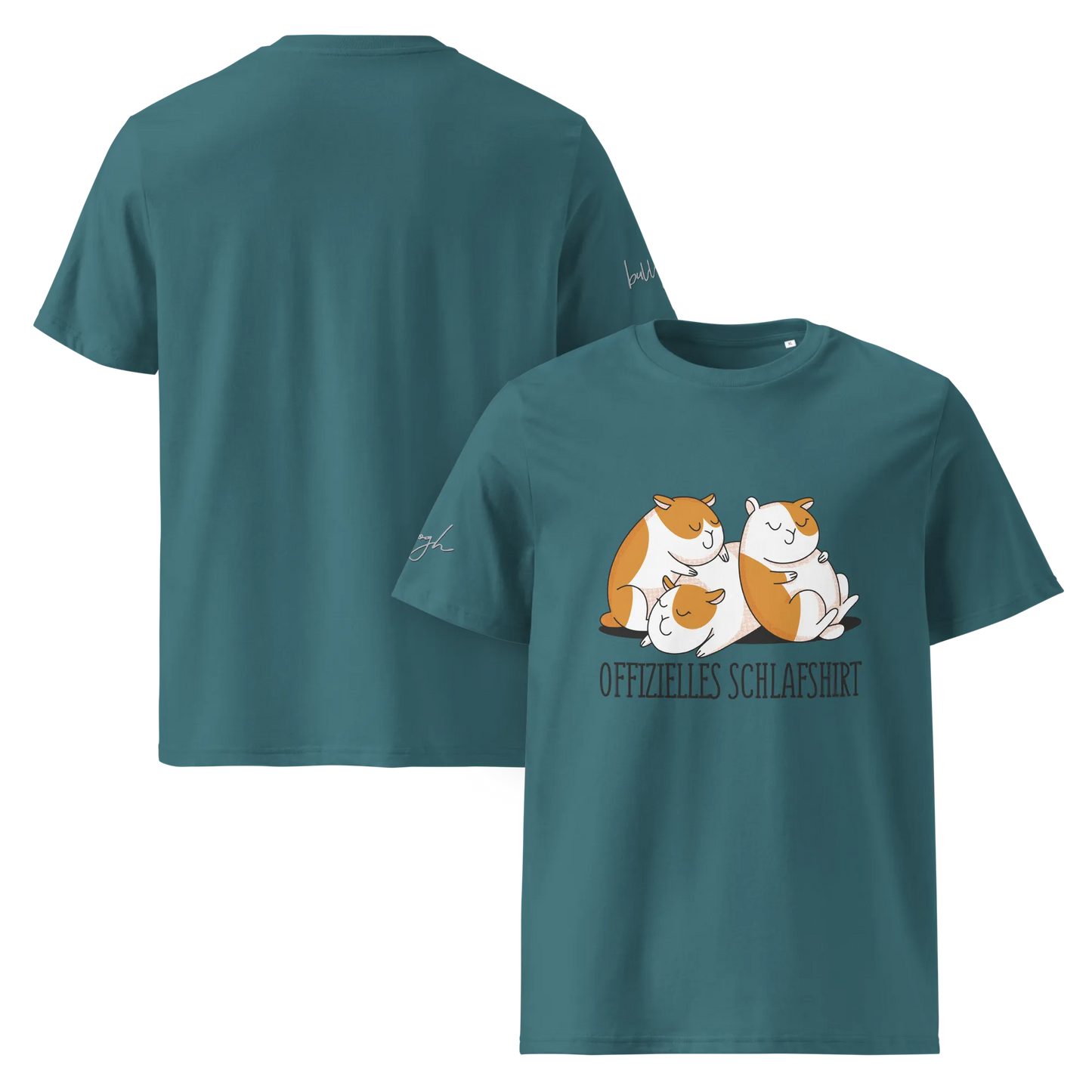 Bequemes Bio Nachthemd mit Hamster Design – Offizielles Schlafshirt für Nachteulen