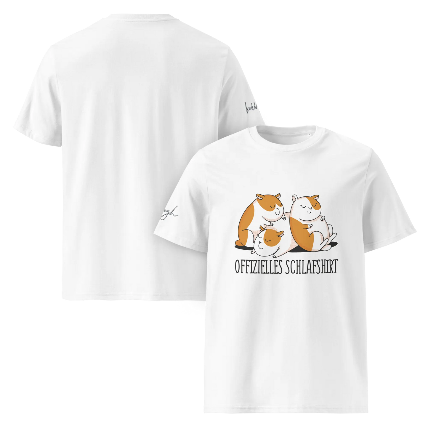Bequemes Bio Nachthemd mit Hamster Design – Offizielles Schlafshirt für Nachteulen