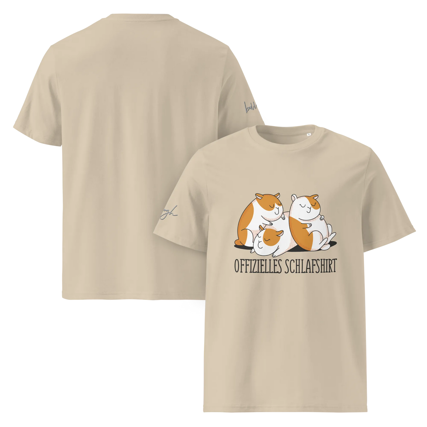 Bequemes Bio Nachthemd mit Hamster Design – Offizielles Schlafshirt für Nachteulen