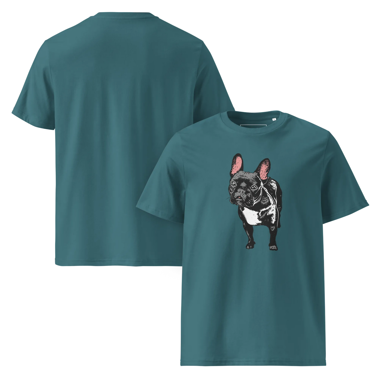 Skeptic Frenchie – T-Shirt aus Bio Baumwolle