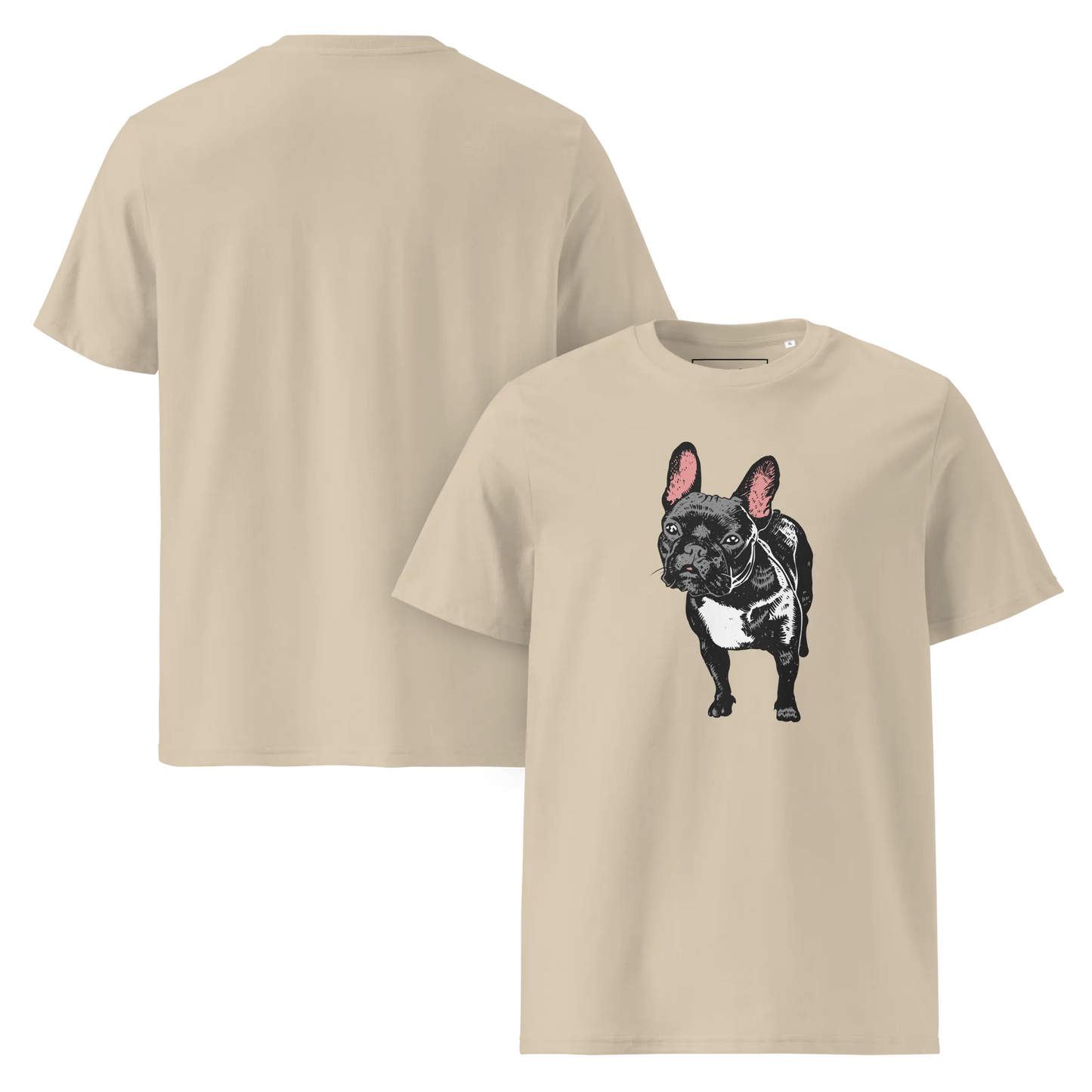 Skeptic Frenchie – T-Shirt aus Bio Baumwolle