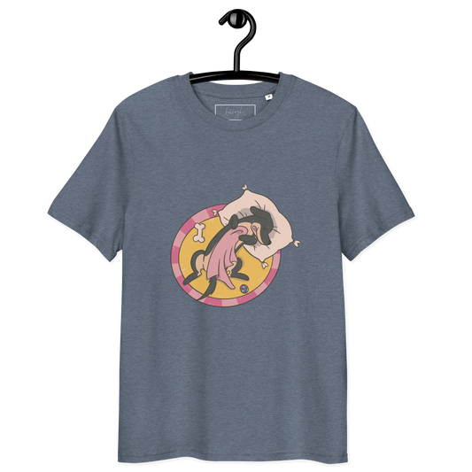 Hund im Körbchen – Bio-Schlafshirt für Hundeliebhaber