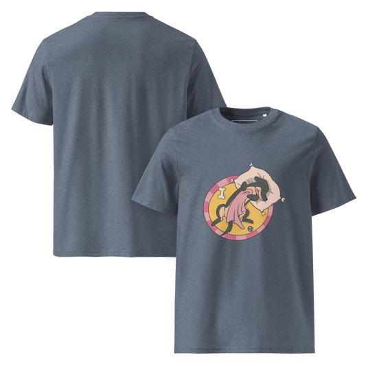 Hund im Körbchen – Bio-Schlafshirt für Hundeliebhaber