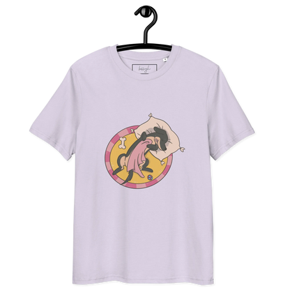 Hund im Körbchen – Bio-Schlafshirt für Hundeliebhaber